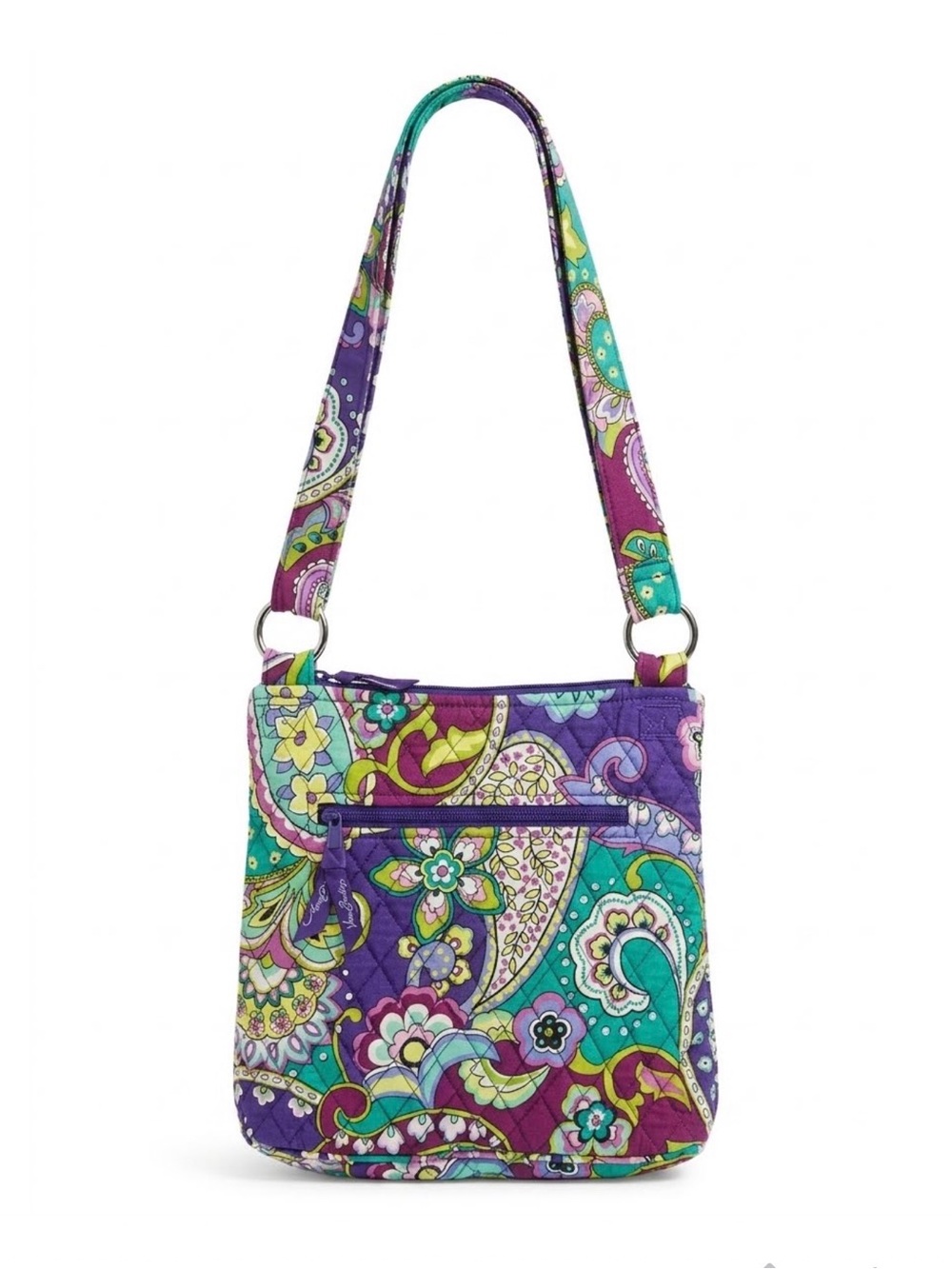 Vera Bradley Quilted Cotton Hipster Crossbody Bag Retired Heather Pattern 10x10”